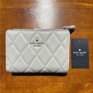 NWT $229 Kate Spade smooth quilted bifold wallet